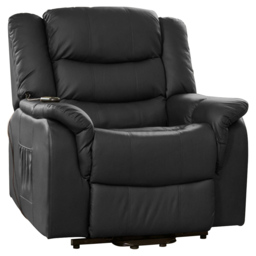 Artemis Home Almeira Black Massage and Heat Electric Riser Recliner Chair - Size: Single - Wilko - thumbnail 3