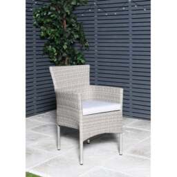 Madrid 4 Seater Rattan Dining Set - Grey - Malay - Wilko - thumbnail 3