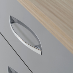 Seconique Nevada 5 Drawer Grey Gloss and Light Oak Veneer Narrow Chest of Drawers - Wilko - thumbnail 6
