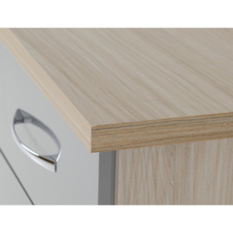 Seconique Nevada 5 Drawer Grey Gloss and Light Oak Veneer Narrow Chest of Drawers - Wilko - thumbnail 7