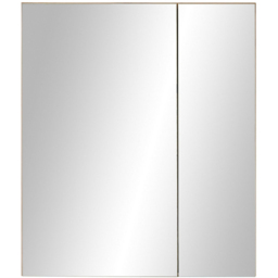 Julian Bowen Austin 3 Shelf Mirrored Cabinet - Size: 70 x 60 x 20cm - Brown - Wilko - thumbnail 4