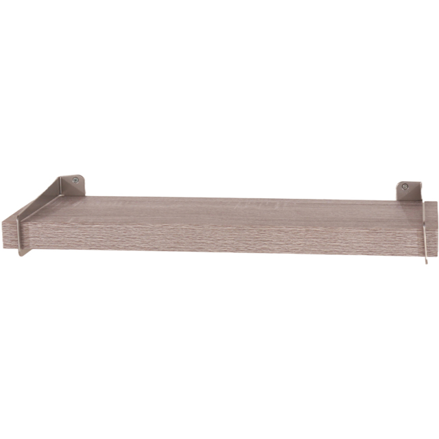 Core Products Keer Grey Oak Effect Chunky Shelf with Slide On Metal Brackets 80cm - Size: 19.5 x 80 x 3.8cm - Wilko - image 1
