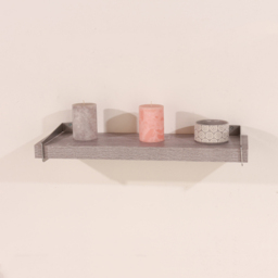 Core Products Keer Grey Oak Effect Chunky Shelf with Slide On Metal Brackets 80cm - Size: 19.5 x 80 x 3.8cm - Wilko - thumbnail 3