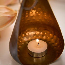 Dibor 2 Piece Brass Teardrop-Shape Elegance Tealight Candle Holder Set - Size: 10 x 9 x 1cm - Black/Copper - Wilko - thumbnail 6