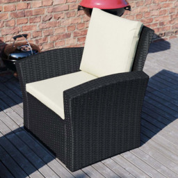 Garden Vida Mylor 4 Seater Black Rattan Lounge Set - Wilko - thumbnail 7