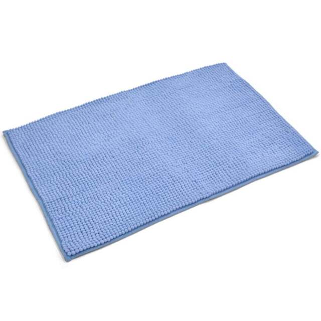 Mayfair Blue Shaggy Noodle Bath Mat 50 x 80cm - Wilko - image 1