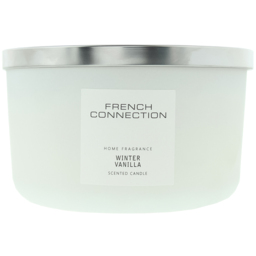 French Connection White Collection Winter Vanilla Scented Candle - Size: 8.3 x 14.3 x 13.9cm - n/a - Wilko