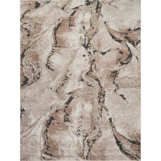 Desire Rugs Essence Terracotta Abstract Rug 120 x 170cm - Size: 170 x 120 x 2cm - Orange - Wilko - image 1