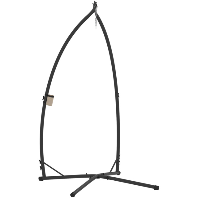 Outsunny Black Hammock Chair Stand - Size: 215 x 105 x 105cm - Wilko - image 1