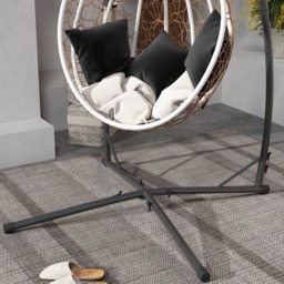Outsunny Black Hammock Chair Stand - Size: 215 x 105 x 105cm - Wilko - thumbnail 4