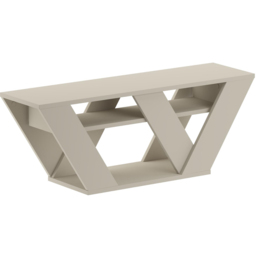 Decortie Pipralla 2 Shelf Sandstone Effect Modern TV Unit - Size: 40 x 110 x 30cm - Cream - Wilko - thumbnail 3