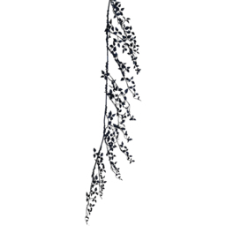 Samuel Alexander Midnight Blue Glitter Leaf Christmas Garland 150cm - Size: 150 x 270 x 30cm - Wilko - thumbnail 1