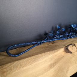 Samuel Alexander Midnight Blue Glitter Leaf Christmas Garland 150cm - Size: 150 x 270 x 30cm - Wilko - thumbnail 4