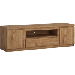Florence Fribo 2 Door Single Drawer Golden Ribbeck Oak Wide TV Cabinet - Size: 45 x 165 x 51cm - Brown - Wilko - thumbnail 3