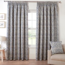 Elmsley Taped Curtain Navy - Navy/168cm/137cm - Size: W 66 x D 54cm - Wilko - thumbnail 1