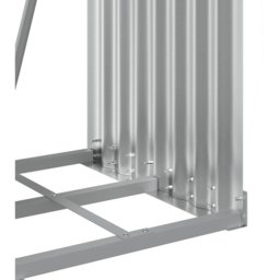 vidaXL Grey Galvanised Steel Firewood Log Holder 100 x 40 x 45cm - Wilko - thumbnail 6