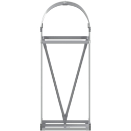 vidaXL Grey Galvanised Steel Firewood Log Holder 100 x 40 x 45cm - Wilko - thumbnail 4