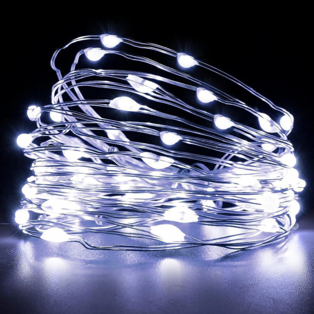 Shatchi 40 Cool White LED Silver Copper Wire Christmas String Light 4m 2 Pack - Size: 6 x 1.5 x 2cm - Wilko - image 1