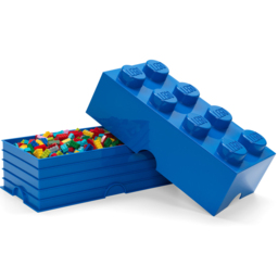 LEGO 8 Knobs Blue Storage Brick - Size: 50 x 25 x 18cm - Wilko - thumbnail 4