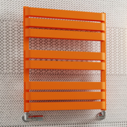Terma Warp T Bold Matt Orange Heated Towel Rail 1569 BTU 655 x 500mm - Size: 65.5 x 50 x 11.2cm - Wilko - thumbnail 3