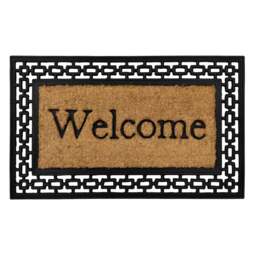JVL Mila Rubber Tuffscrape Doormat 45 x 75cm - Size: 40 x 70cm - Brown - JVL Homewares - Wilko - thumbnail 1