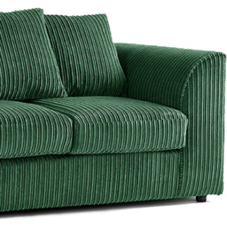 Luxor 4 Seater Green Jumbo Cord Scatter Back Sofa Suite - Wilko - thumbnail 5