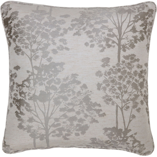 Juniper Jacquard Cushion Silver - Wilko - image 1