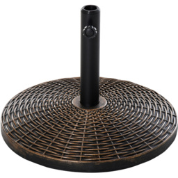 Outsunny Bronze Effect Rattan Parasol Base 25kg - Size: Single - Brown - Wilko - thumbnail 1