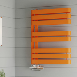 Terma Warp S Matt Orange Heated Towel Rail 1535 BTU 655 x 500mm - Size: 65.5 x 50 x 11.2cm - Wilko - thumbnail 3