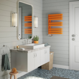 Terma Warp S Matt Orange Heated Towel Rail 1535 BTU 655 x 500mm - Size: 65.5 x 50 x 11.2cm - Wilko - thumbnail 7
