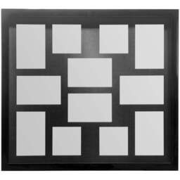 Premier Housewares Black 12 Photo Multi Photo Frame - Wilko - thumbnail 1