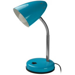 Premier Housewares Blue Gloss Desk Lamp - Size: 13 x 13 x 37cm - Wilko - thumbnail 3
