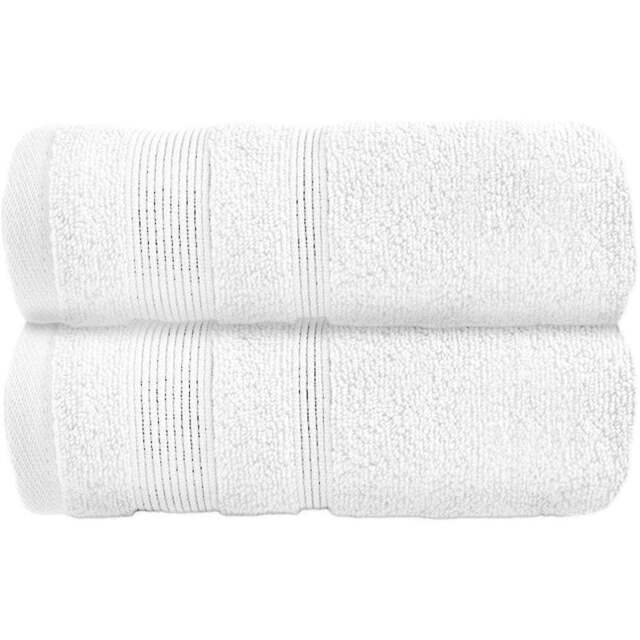 Allure Bath Fashions Luxury Zero Twist Egyptian Cotton White Hand Towel 2 Pack - Size: 50 x 85cm - Wilko - image 1