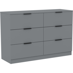 Vida Designs Trega 6 Drawer Grey Chest of Drawers - Wilko - thumbnail 3