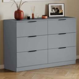 Vida Designs Trega 6 Drawer Grey Chest of Drawers - Wilko - thumbnail 1