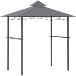 Outsunny 2.5 x 1.4m 2 Tier Grey BBQ Grill Gazebo Canopy - Size: 3 x 3m - Wilko - thumbnail 3