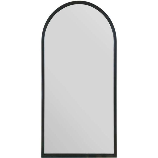 The Arcus Black Arched Wall Mirror 120 x 60cm - MirrorOutlet - Wilko - image 1