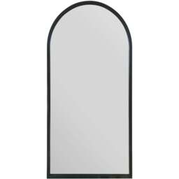 The Arcus Black Arched Wall Mirror 120 x 60cm - MirrorOutlet - Wilko - thumbnail 1