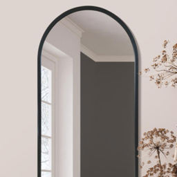 The Arcus Black Arched Wall Mirror 120 x 60cm - MirrorOutlet - Wilko - thumbnail 4