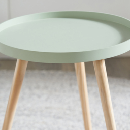 Pacific Lifestyle Halston Sage Green Wood Veneer and Natural Pine Wood Side Table - Wilko - thumbnail 4