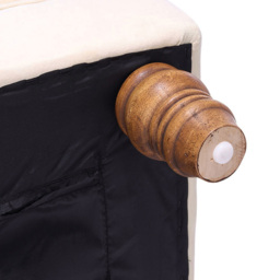 Living and Home Cream Buttoned Velvet Footstool - Wilko - thumbnail 7