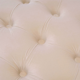 Living and Home Cream Buttoned Velvet Footstool - Wilko - thumbnail 6