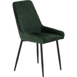 Seconique Avery Set of 2 Emerald Green Velvet Dining Chair - Wilko - thumbnail 4