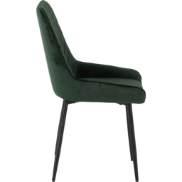 Seconique Avery Set of 2 Emerald Green Velvet Dining Chair - Wilko - thumbnail 5