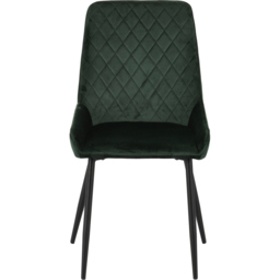 Seconique Avery Set of 2 Emerald Green Velvet Dining Chair - Wilko - thumbnail 3
