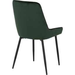 Seconique Avery Set of 2 Emerald Green Velvet Dining Chair - Wilko - thumbnail 6