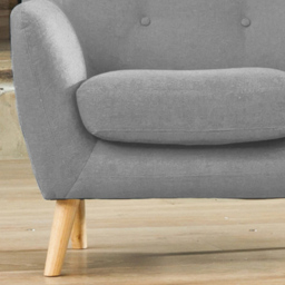 Lynwood Light Grey Fabric Armchair - Size: Single - Artemis Home - Wilko - thumbnail 3
