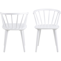 Florence Ida Set of 2 White Dining Chair - Furniture To Go - Wilko - thumbnail 3