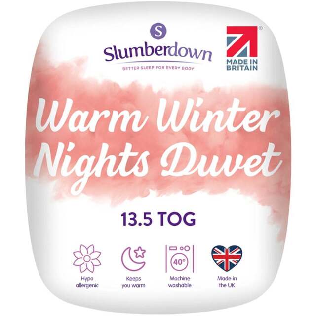 Slumberdown Super King Warm Winter Nights Duvet 13.5Tog - White - Wilko - image 1