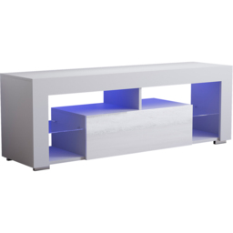 Vida Designs Luna 2 Drawer 2 Shelf White LED TV Unit - Size: 45 x 130 x 35cm - Wilko - thumbnail 3